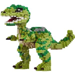 Building Blocks Velociraptor 4000pcs Green Dinosaur